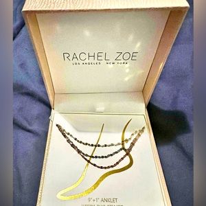 Rachel Zoe Sterling Silver/Gold/Rose Gold Anklet -NEW